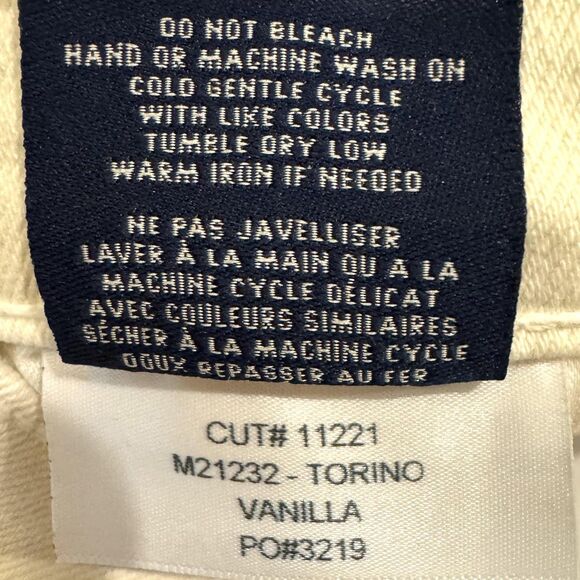 Fidelity Torino Jeans Mens 36X29 Cream Straight Cotton Denim Made in USA Slim - Picture 11 of 11